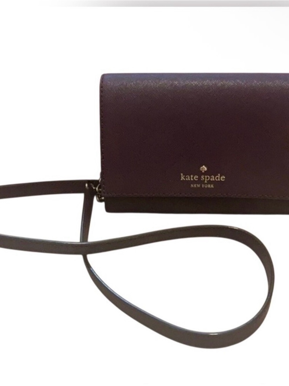 kate spade Plum Saffiano Leather  Cedar Street Crossbody Bag EUC